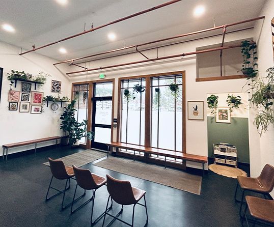 Bellingham Naturopathic Clinic Office Lobby and Reception Lobby of Bellingham Naturopathic Clinic showing reception area and waiting room