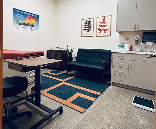 Interior of Bellingham Naturopathic Clinic office showing workspaces and consultation rooms